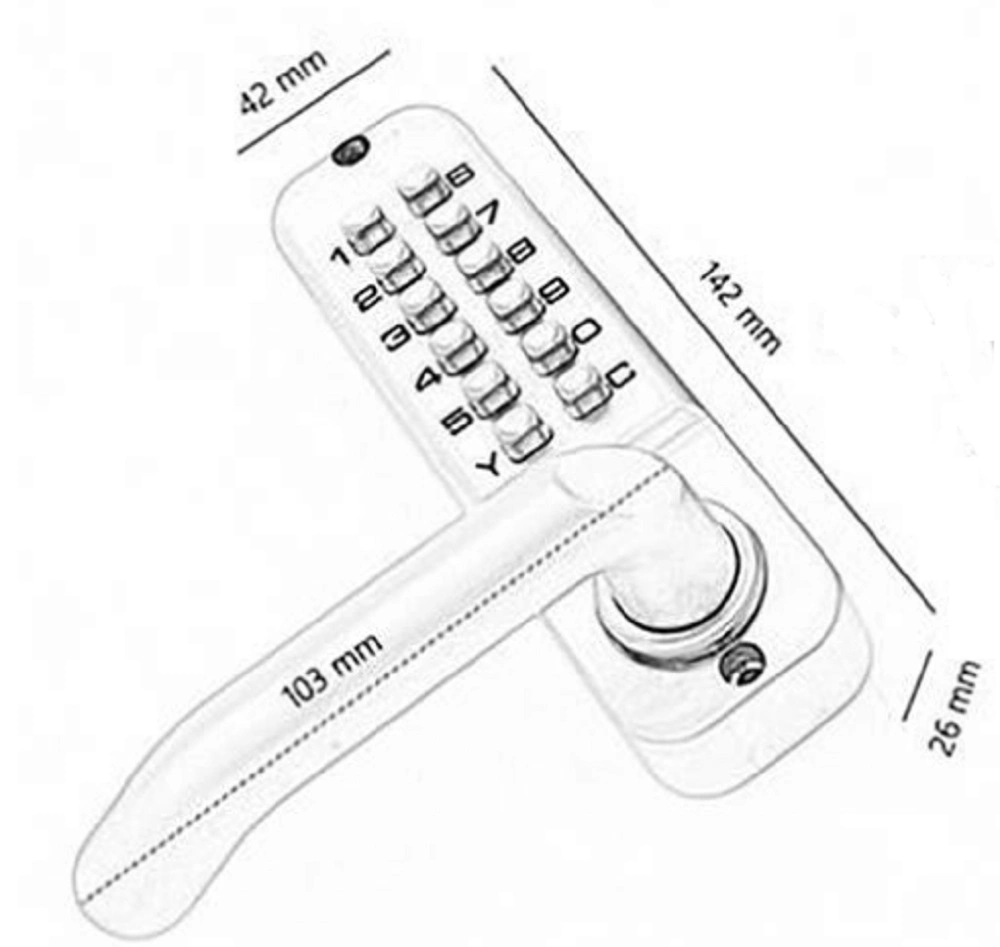 Yh1146 Code Door Lock Key Code Lock Mechanical Code Lock