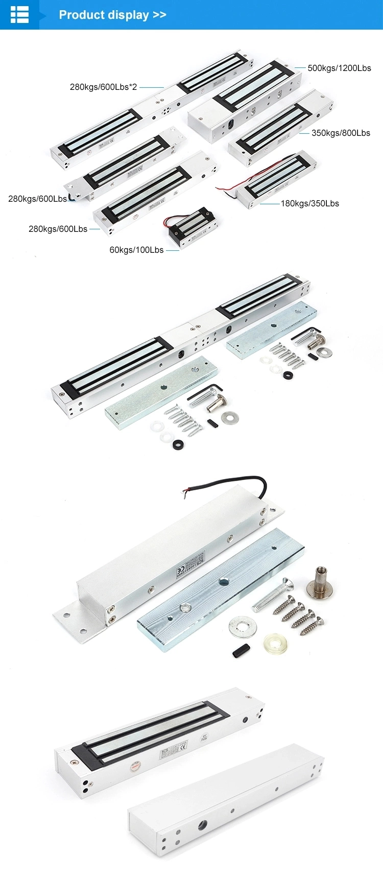 Double Refrigerator Door Electric Magnetic Lock with Signal Output