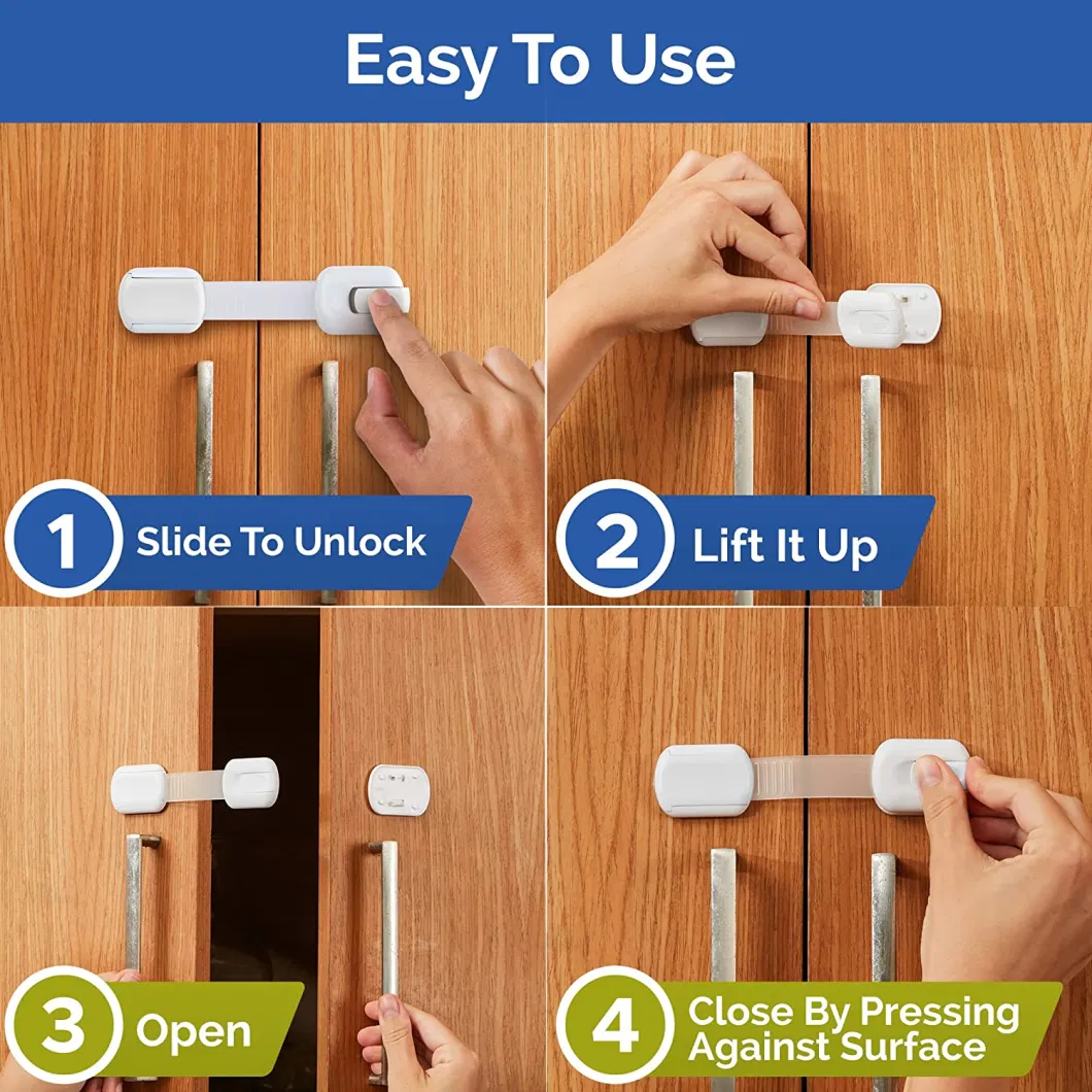 Child Safe Multi-Functional Safety Lock for Refrigerator Cabinets